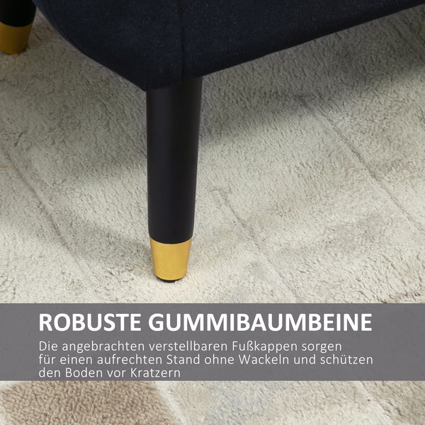 Luxus-Sitzbank mit Stauraum 107x42x65cm Schwarz