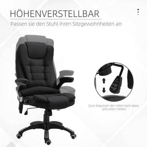 Massagesessel Chefsessel mit Massagefunktion Bürostuhl schwarz