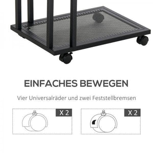 Beistelltisch C-Form rollbar Rollwagen Nachttisch