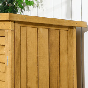Gartenschrank Gerätehaus Gartenhaus Geräteschuppen Pultdach Natur