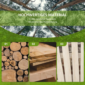 Gartenbank, Wagenrad-Design, für 2 Personen, Naturholz