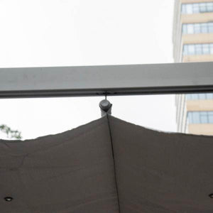 Pavillon Pergola mit Schiebedach Alu Grau 3 x 3 m