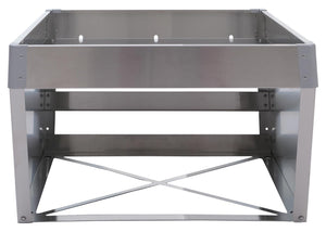 Mähroboter-Garage aus Edelstahl mit Pflanzkasten und Dach 40x60x70cm