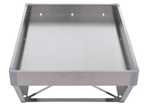 Mähroboter-Garage aus Edelstahl mit Pflanzkasten und Dach 40x60x70cm
