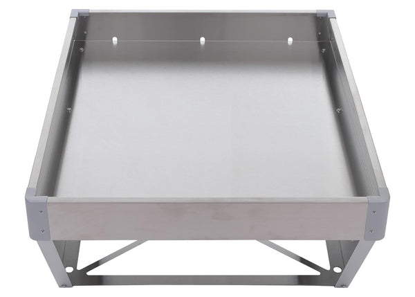 Mähroboter-Garage aus Edelstahl mit Pflanzkasten und Dach 40x60x70cm