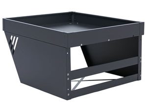 Mähroboter Garage Metall mit Pflanzkasten, anthrazit, 40x60x70cm