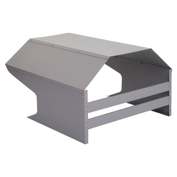 Mähroboter-Garage Metall Grau 40x59x69cm Wetterfestes Dach