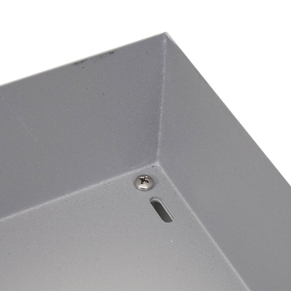 Mähroboter-Garage Metall grau mit Pflanzkasten, 37x60x70cm