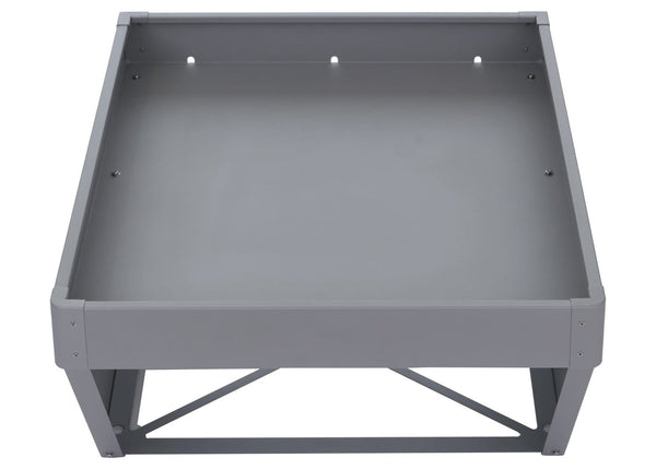 Mähroboter-Garage mit Pflanzkasten Grau, Metall 40x60x70 cm