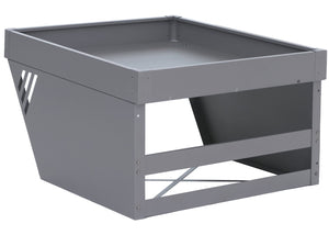 Mähroboter-Garage mit Pflanzkasten Grau, Metall 40x60x70 cm