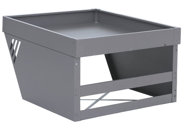 Mähroboter-Garage mit Pflanzkasten Grau, Metall 40x60x70 cm