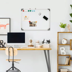 Magnetisches Whiteboard mit Zubehör vielseitig Weiss