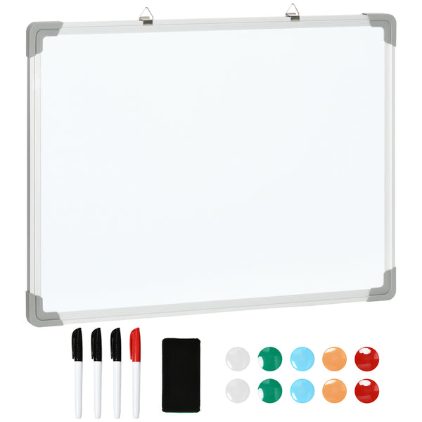 Magnetisches Whiteboard mit Zubehör vielseitig Weiss