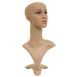 Mannequin-Kopf Perückenpuppe Schaufensterfigur beweglich 55cm