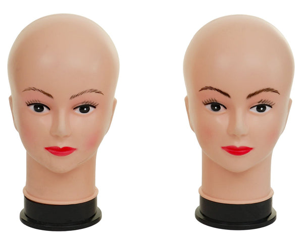 2x Mannequin-Kopf weiblich Perückenpuppe Schaufensterpuppe 30cm
