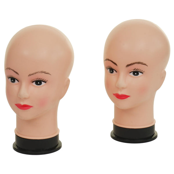 2x Mannequin-Kopf weiblich Perückenpuppe Schaufensterpuppe 30cm