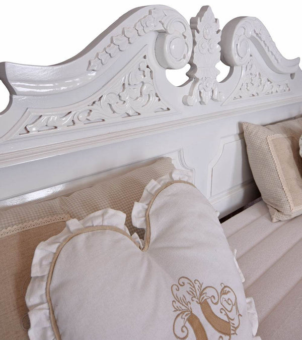 Himmelbett Shabby Chic Mahagoni Vintage Weiss