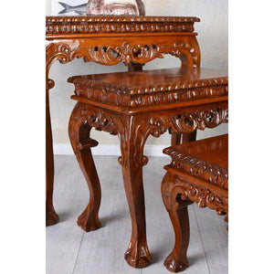 3X SATZTISCH MASSIVHOLZ TISCH COUCHTISCH ANTIK SOFATISCH