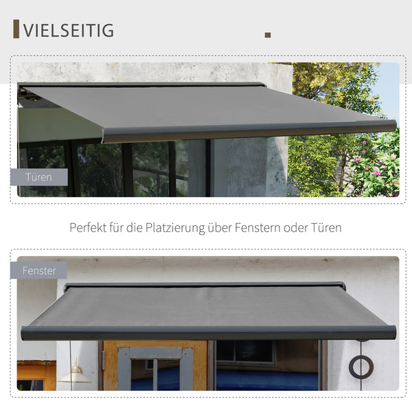 Markise elektrisch mit Fernbedienung 3x2,5m dunkelgrau