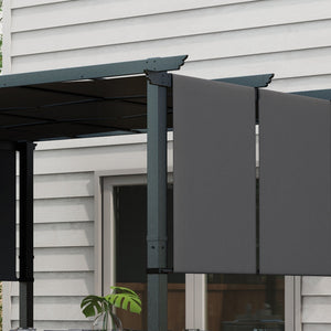 Markise Pergola Sonnenschutz wetterfest 3x3,5m dunkelgrau