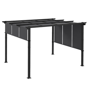 Markise Pergola Sonnenschutz wetterfest 3x3,5m dunkelgrau