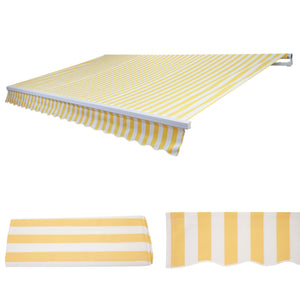 Ersatzbezug Markise 4,5x3m Acryl Gelb-Weiss Sonnenschutz