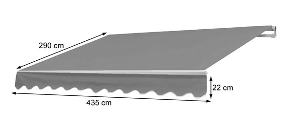 Ersatzbezug Markise 4,5x3m Acryl Gelb-Weiss Sonnenschutz