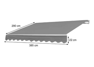 Markisen Ersatzbezug 4x3m Sonnenschutz Acryl Gelb-Weiss Streifen