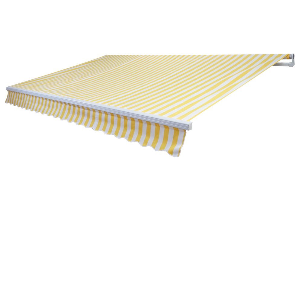 Markisen Ersatzbezug 4x3m Sonnenschutz Acryl Gelb-Weiss Streifen