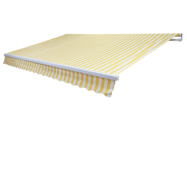 Markisen Ersatzbezug 4x3m Sonnenschutz Acryl Gelb-Weiss Streifen