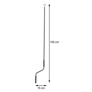Handkurbel 150cm weiss für Markise – stabile Markisenkurbel