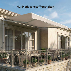 Markisenstoff Ersatzbespannung mit UV-Schutz 3,5x2,5m cremeweiss