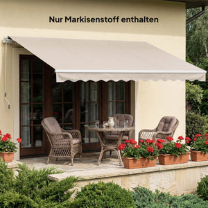 Markisenstoff Ersatzbespannung mit UV-Schutz 3,5x2,5m cremeweiss