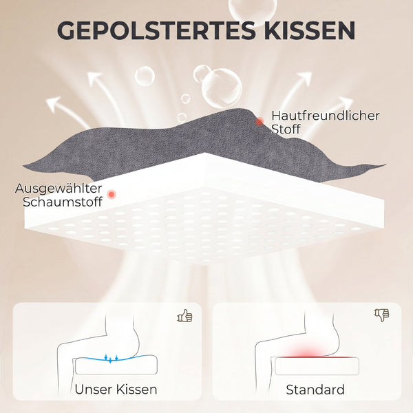 Massage Bürostuhl Chefsessel ergonomisch mit hoher Rückenlehne grau