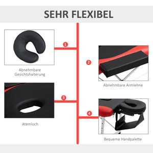 Massageliege klappbar höhenverstellbar Aluminium