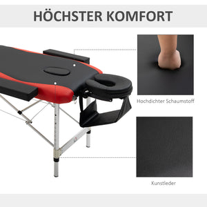 Massageliege klappbar höhenverstellbar Aluminium