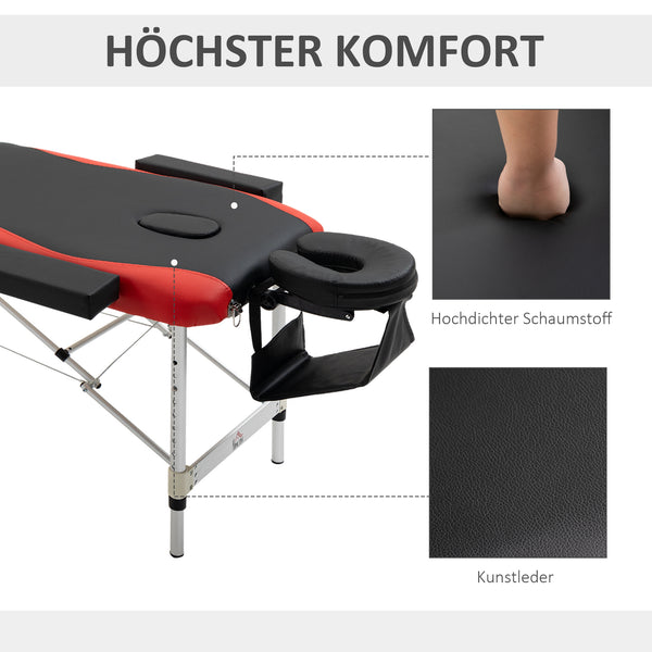 Massageliege klappbar höhenverstellbar Aluminium