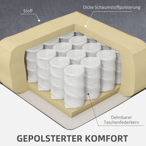Massagesessel mit Aufstehhilfe und 8 Massagepunkten grau