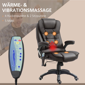 Massagesessel Bürostuhl 6-Punkt Massage Wärmefunktion