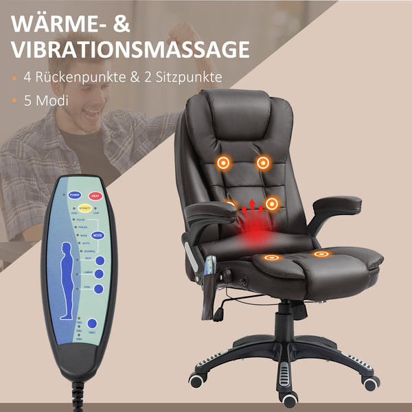 Massagesessel Bürostuhl 6-Punkt Massage Wärmefunktion