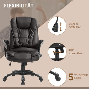 Massagesessel Bürostuhl 6-Punkt Massage Wärmefunktion