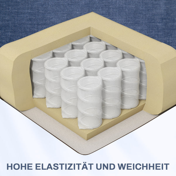 Massagesessel mit Wärme Liegefunktion drehbar bis 150kg blau