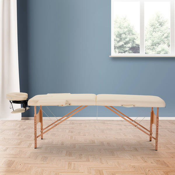 Massagetisch klappbar höhenverstellbar für Spa Holz Kunstleder