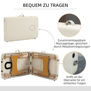 Massagetisch klappbar höhenverstellbar für Spa Holz Kunstleder