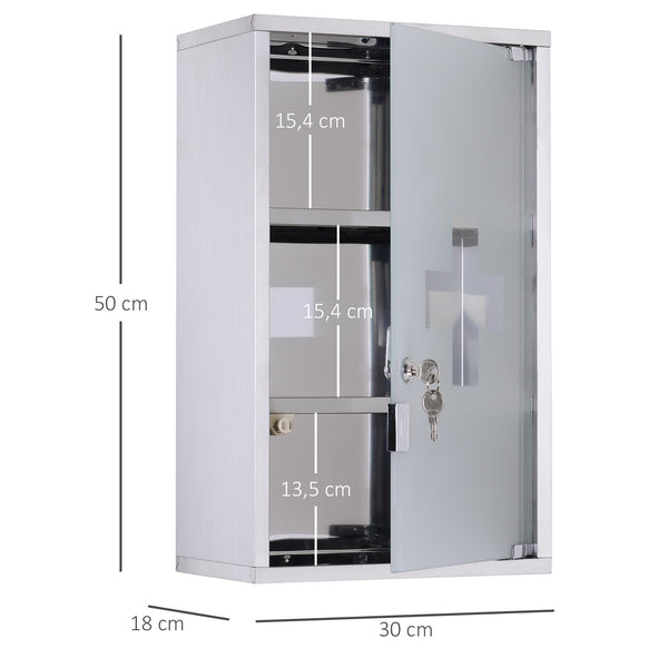 Medizinschrank Hausapotheke Erste-Hilfe-Schrank mit Schloss