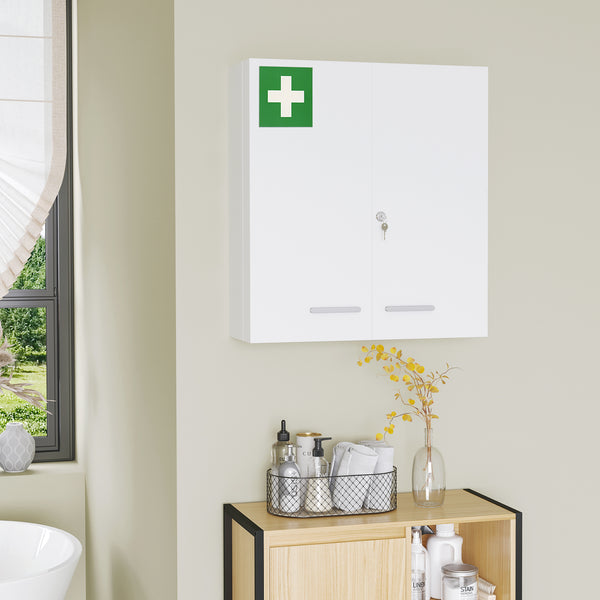 Medizinschrank Hausapotheke Erste-Hilfe-Schrank mit Schloss