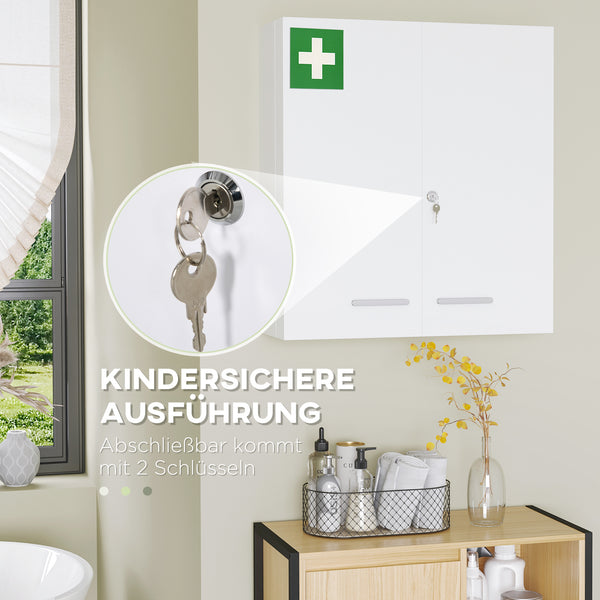 Medizinschrank Hausapotheke Erste-Hilfe-Schrank mit Schloss