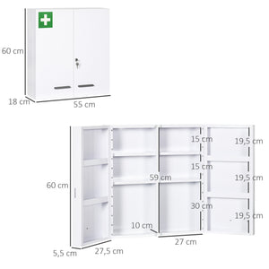 Medizinschrank Hausapotheke Erste-Hilfe-Schrank mit Schloss