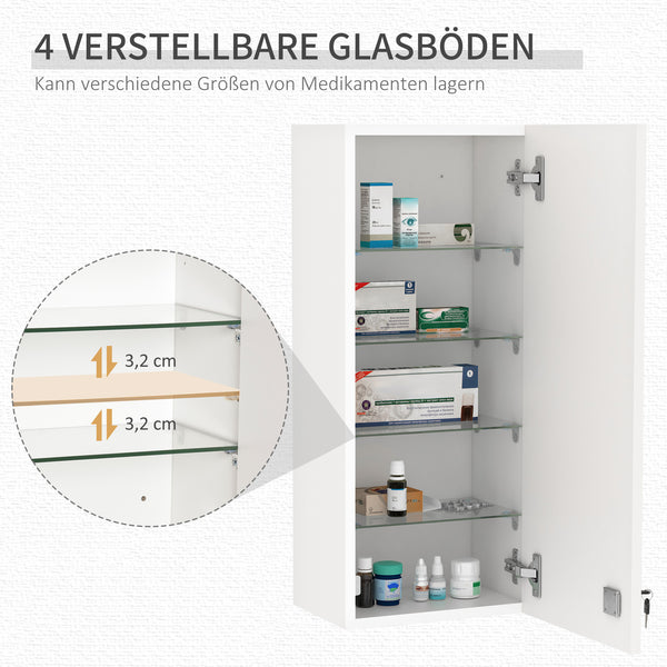 Medizinschrank Hausapotheke Erste-Hilfe-Schrank mit Schloss