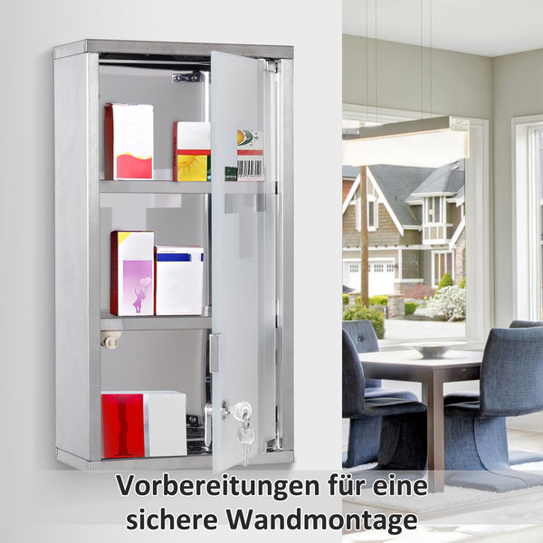Medizinschrank Hausapotheke Erste-Hilfe-Schrank mit Schloss